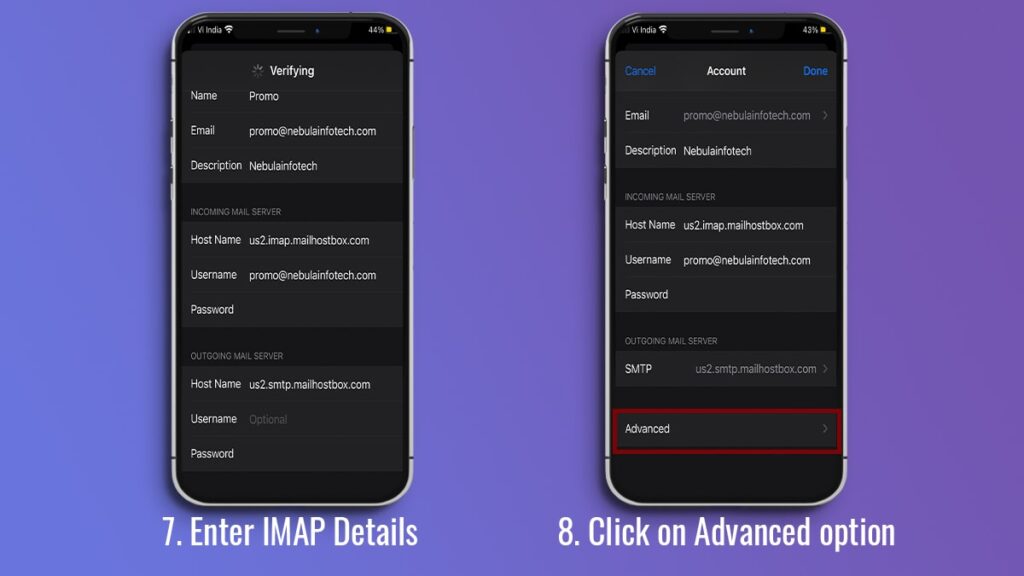 configuration mail hotmail sur iphone